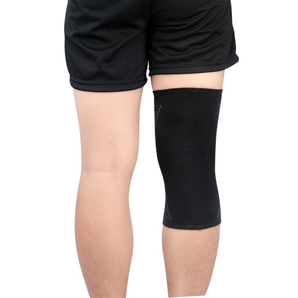 

elbow & knee pads 1pc sports pad sleeve elastic breathable sport support compression warm leg protector fitness exercise, Black;gray