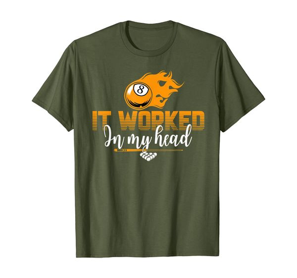 

it worked in my head billiards t-shirt, White;black