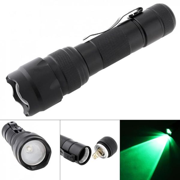 

mini green light xml t6 led 1200 lumens handheld waterpproof and shockproof zoom for fishing /camping / cycling flashlights torches