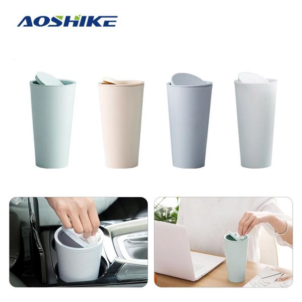 

car organizer aoshike can trash bin home room dustbin case holder basket auto accessories deskplastic rocking cove storage