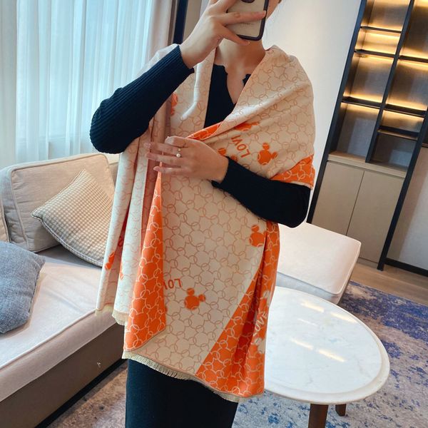 

tippet muffler scarf mouse imitation cashmere scarf women's warm leisure thickened long air conditioning shawl bib, Blue;gray