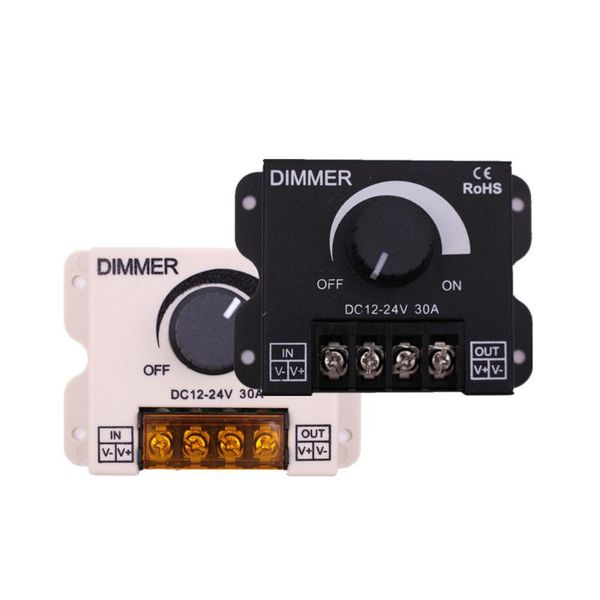 

led dimmer dc 12v 24v 30a 360w adjustable brightness lamp strip lamp driver single color light power controller