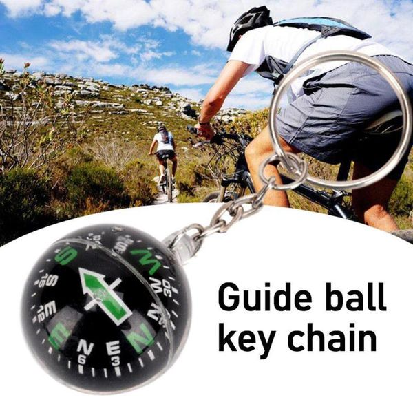 

28mm compass ball key chain guide keychain spherical outdoor gadgets