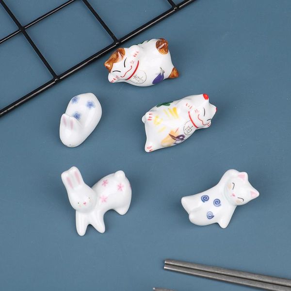 

chopsticks cute ceramic cat chopstick rack cartoon holder