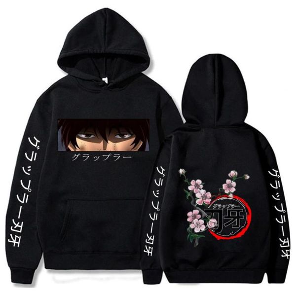 

men's hoodies & sweatshirts anime baki hanma men/woman hoodie harajuku casual cosplay sweatshirt streetwear hip hop male oversize plu, Black