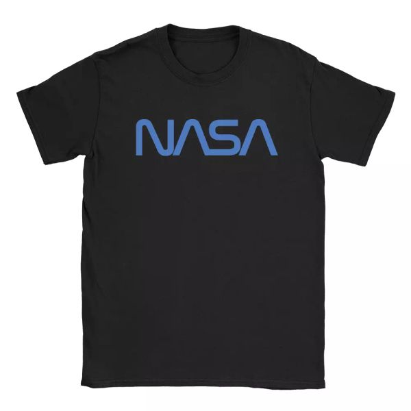 

nasa mens t-shirt cool space planets science logo gift, White;black