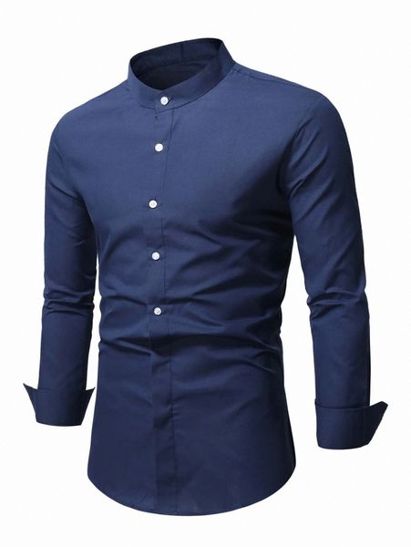 

men solid mock neck button up shirt p72r#, White;black