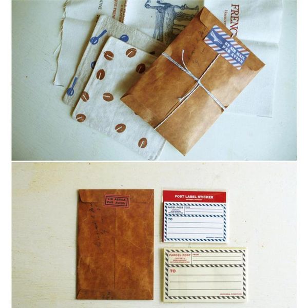 

gift wrap retro old color lacquered kraft paper envelope postcard storage collection bags packaging bag home f0f2