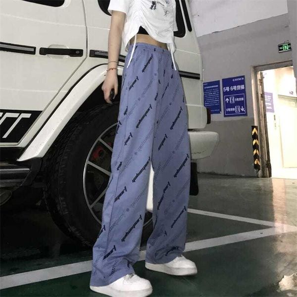 

women's pants & capris summer straight harajuku korean cool print japan cute autumn trousers fashion hip hop teens women, Black;white