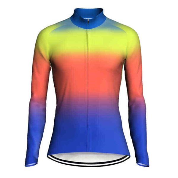 2021 Мода Женщина Велоспорт Джерси Куртка Длинная Рубашка для Носить Дышащий Велосипед Pro Команда Гонка Ciclismo Outdoors Спорт Топ G1130