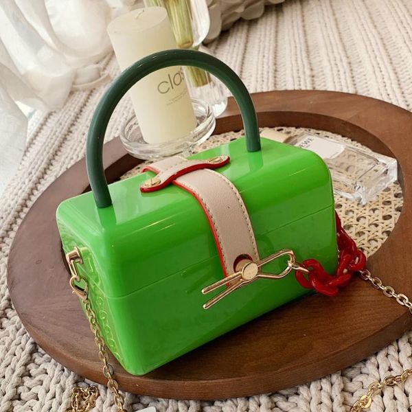 

evening bags acrylic small tote bag purse box clutch handbags ins chain women crossbody designer beach travel summer shoulder