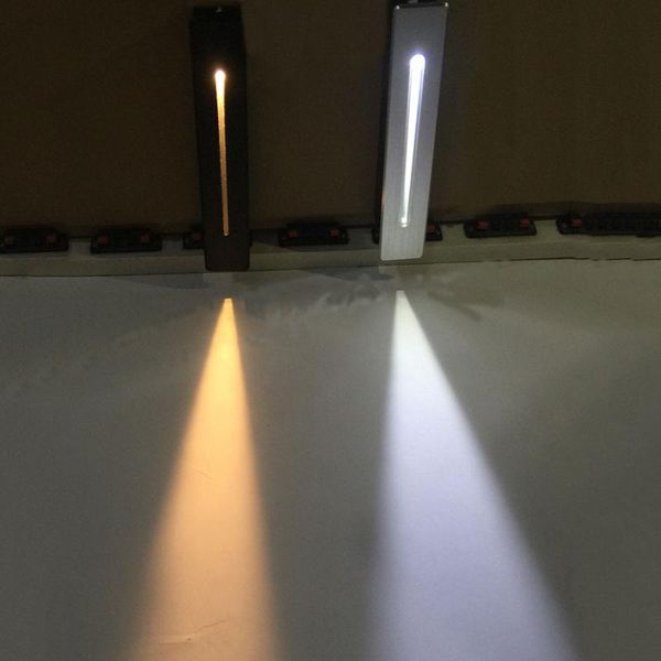 

outdoor modern brief led step light waterproof cob chip staircase lamp footlight recessed ip65 wall corner lamps