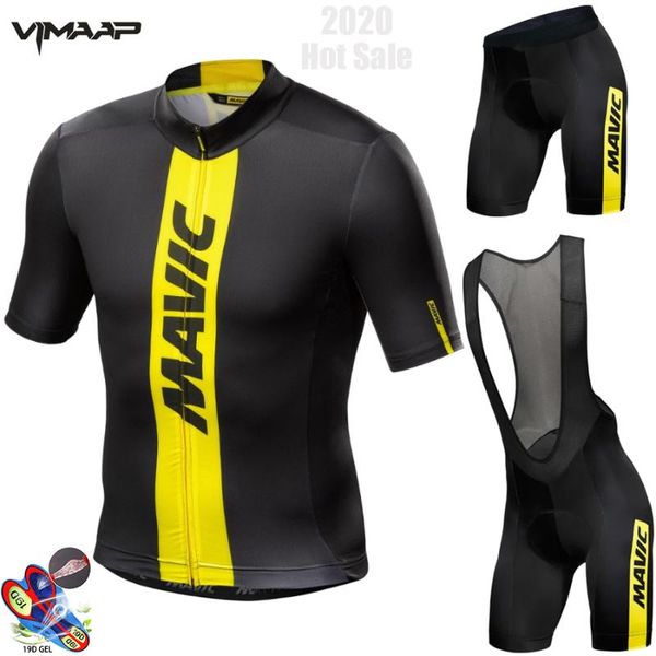 

racing sets 2021 pro team maivc cycling jersey 19d bib set bicycle ropa ciclism short men's wear maillot culotte, Black;blue