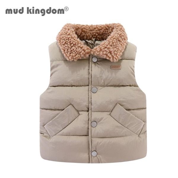 

mudkingdom autumn winter boys girls sleeveless wool vest jacket turn-down collar warm cashmere outwear clothes waistcoat, Camo