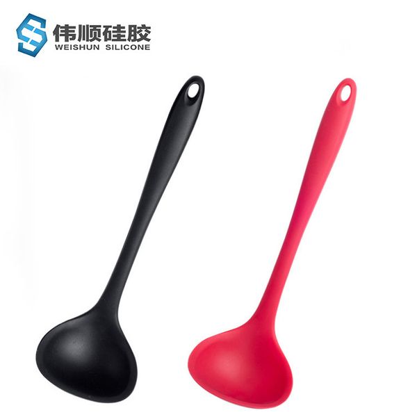 

temperature handle food grade high long resistant silicone large spoon integrated all inclusive kitchen supplies