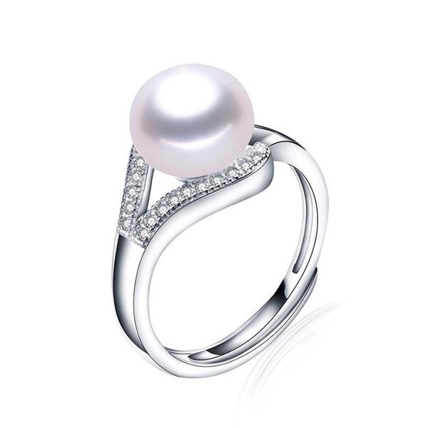 

cluster rings beautiful sell shell pearl 925 sterling silver ladies finger wedding jewelry wholesale drop women ring, Golden;silver