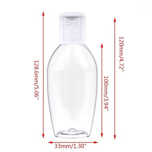 

storage bottles & jars 10pcs clear plastic empty bottle flip-hand sanitizer refillable container u2jd