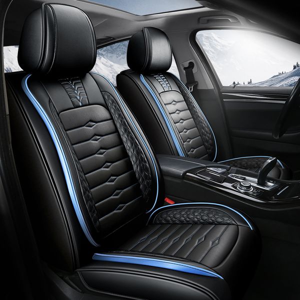 

car accessory seat cover for sedan suv durable leather universal five seats set cushion including front and rear covers full covered gray de