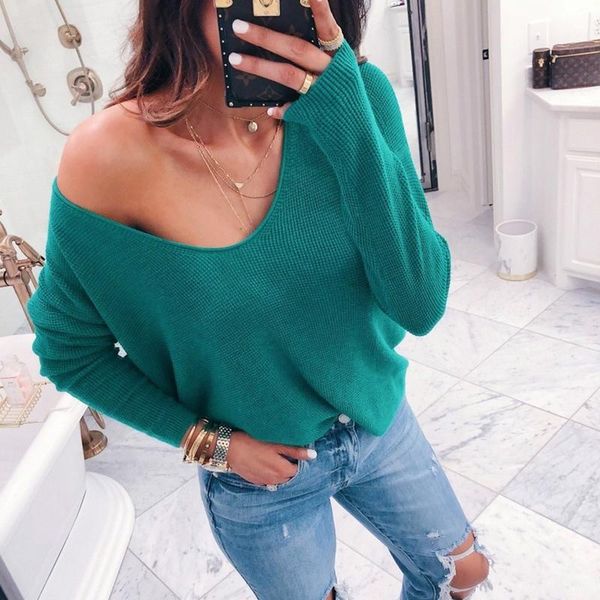 

women's sweaters bigsweety vintage autumn winter fashion warm pullover women knitted sweater v-neck long sleeve for female, White;black