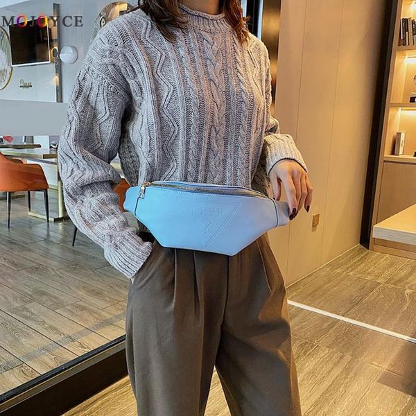 

fashion women fanny chest bag zipper waist pouch pu leather crossbody packs bags