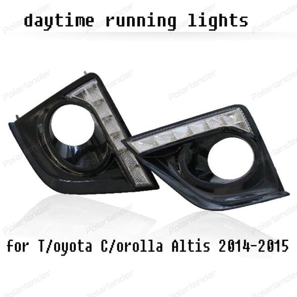 

panel lights 2 pcs car accessories styling drl daytime running light for t/oyota c/orolla altis 2014-2021 led automotive fog lamp