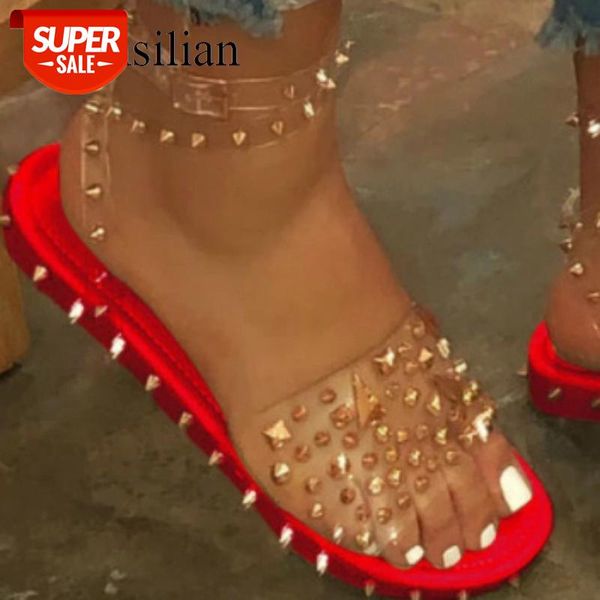 

rivet vintage sandals women summer shoes flat sandals buckle beach shoes sandale femme ladies slippers sandalias mujer #ts8y, Black
