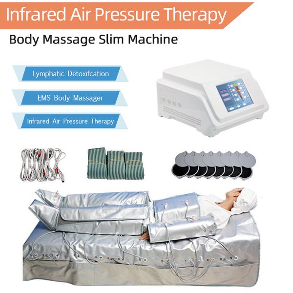 

3 in 1 slimming machine pressotherapy lymph drainage far infrared heating low-frequency muscle stimulator ems blanket sauna microcurrent mac