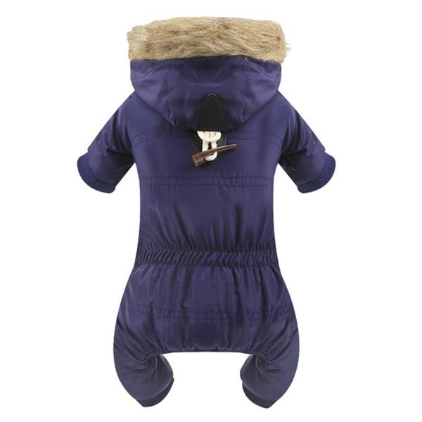 

dog apparel wear resistant travel with buckle dress up hood walking costume waterproof windproof winter warm pet jacket thickened