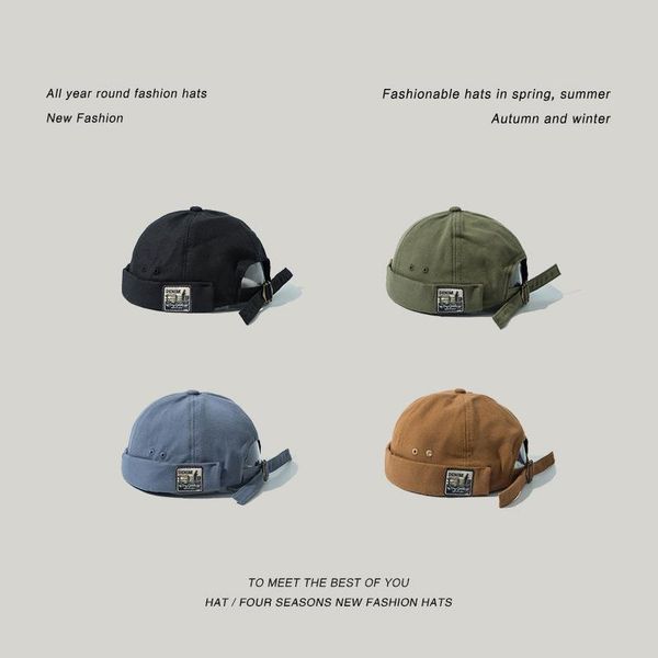 

beanies dome hat mens solid color autumn warm ski docker sailor skull caps casual street dance hip hop cap sport bonnet