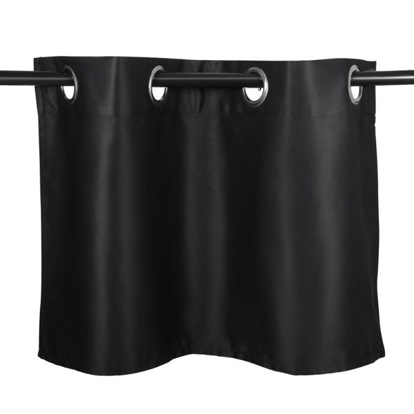 

pure color sun proof shade screen purdah short curtain valance for kitchen balcony home 74x46cm (black) & drapes