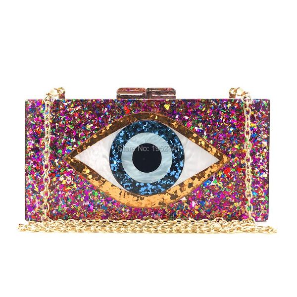 

elegant acrylic clutch bags for women party evil eyes evening purses
