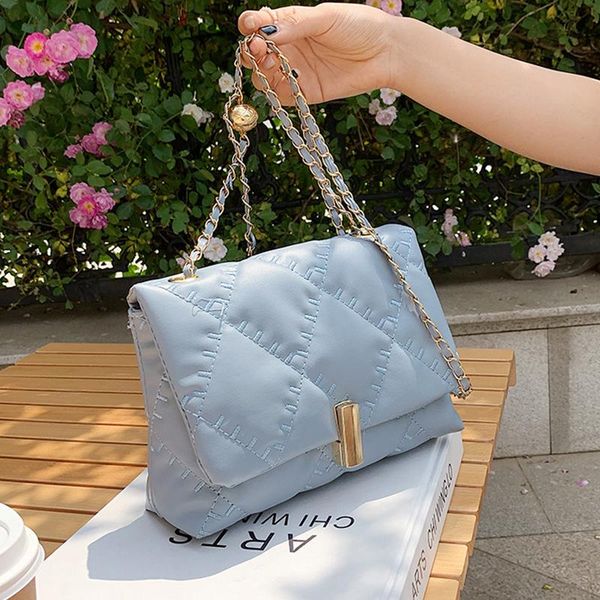

evening bags brand design women's shoulder bag luxury lock chain women messenger pu leather cover female crossbody 2021
