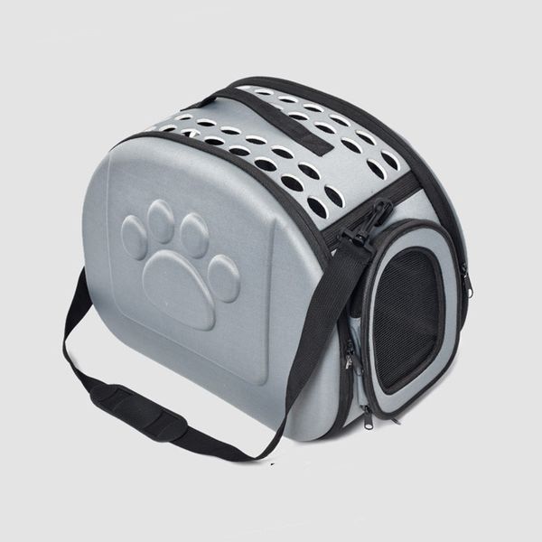 

portable foldable dog cat carriers pet products fashion cross ventilation cat bag breathable mesh travel cage handbag