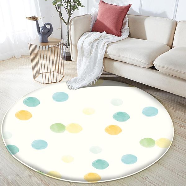 

carpets polka dot pattern round carpet printed flannel rug room floor for living bedroom home decorative crapet