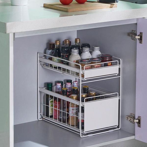 

hooks & rails sink cabinet storage rack drawer type under counter kitchen household floor standing