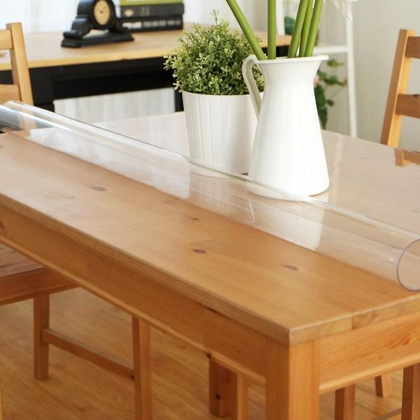 

pvc waterproof oilproof simple square table cloth rectangular crystal plastic clear tablecloths