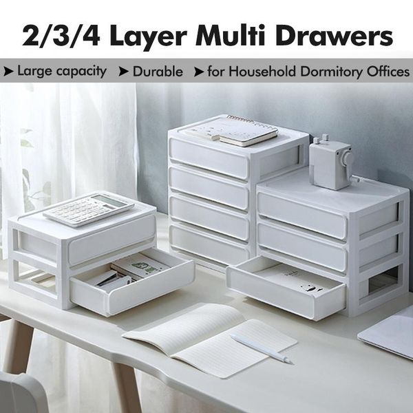 

storage drawers cosmetic drawer makeup organizer jewelry container box multi-layer bathroom deskholder