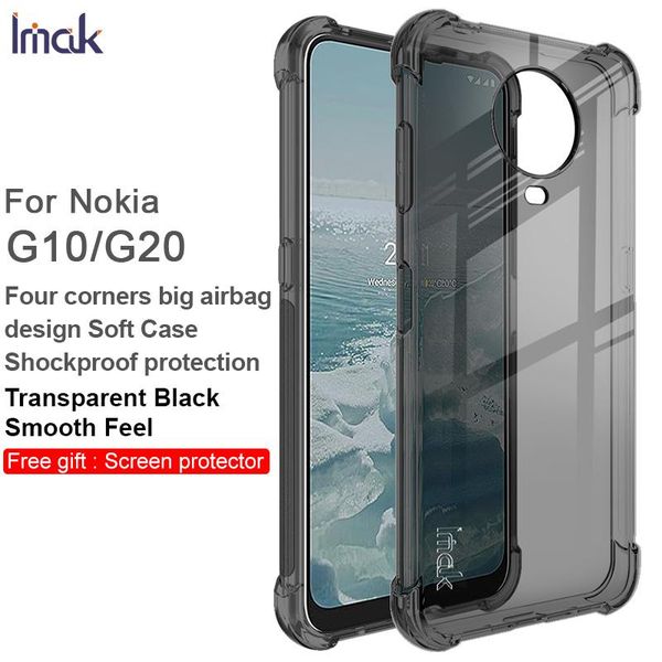 

cell phone pouches for nokia g10 g20 tpu cover imak soft silicone shockproof protect by airbag corner back