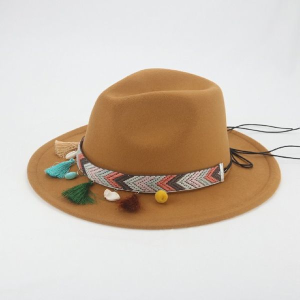 

men's hat western cowboy solid khaki camel women's hat fedoras band fringe wedding dress winter hat pamelas y tocados para bodas, Blue;gray