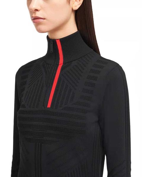 

women sweaters wool outwears sweatshirts for lady silm knits tees long sleeves high neck warm sweater with letters embroidery neckline, White;black