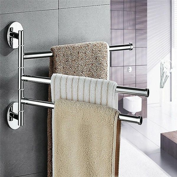 

towel racks rotating bar rack bathroom kitchen stainless steel wall-mounted owel holder shelf