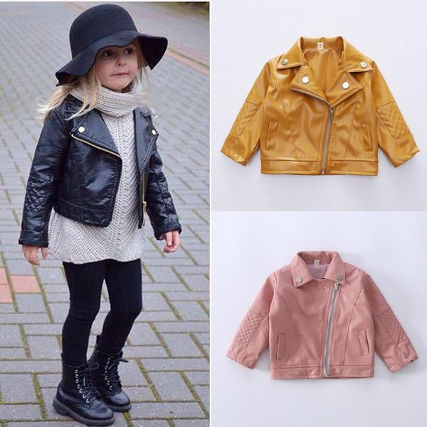 

jackets fashion baby girls leather pu short coat for girl outerwear cloth infant jacket spring born coats1, Blue;gray