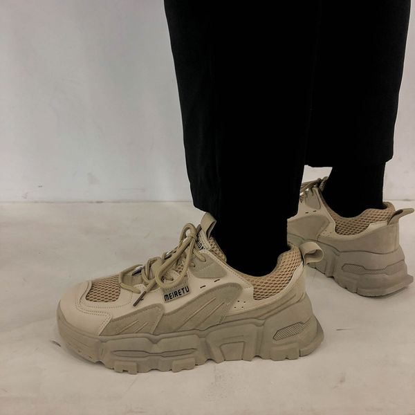 

2021 new mens casual shoes fashion thick bottom man fashion platform shoes zapatillas hombre spring lace-up men sneakers