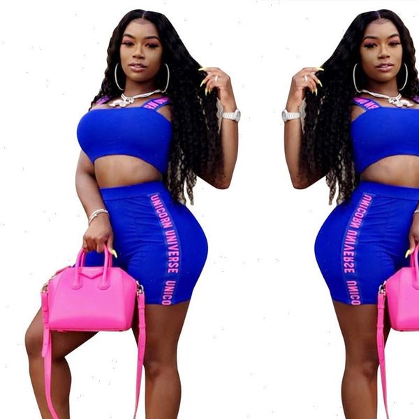 

european slim set letter women tracksuits patchwork suit summer casual sporty 2 pieces outfits sls6285, Gray