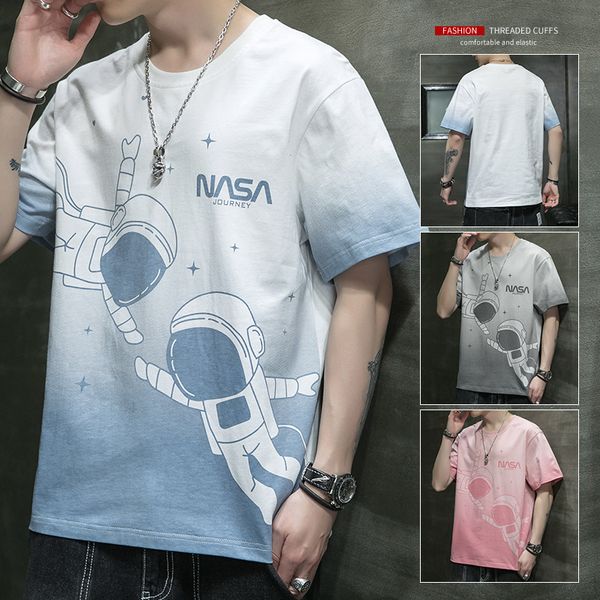 

men's t shirts short sleeve 2021 summer fashion loose bottomed student wear, White;black