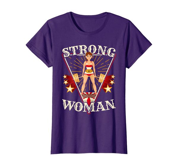 

deadlift shirt - vintage circus strongwoman costume t-shirt, White;black