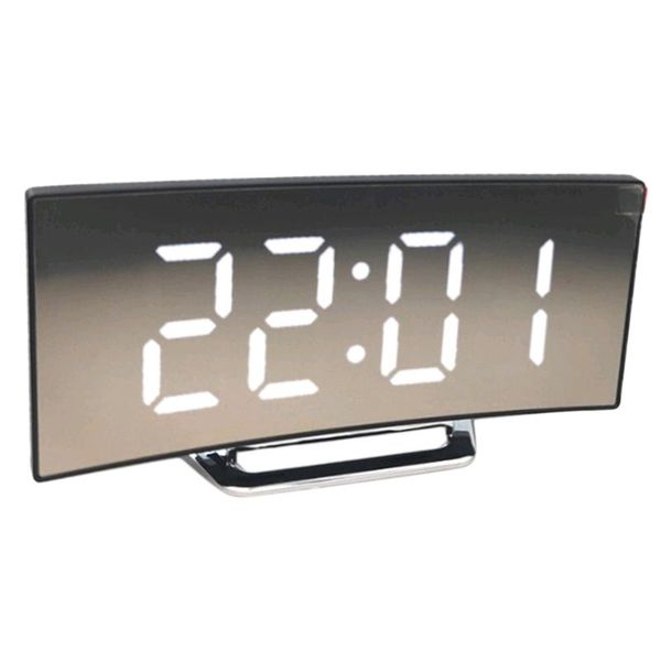 

digital alarm clock mirror clear display temperature snooze table usb clocks wall