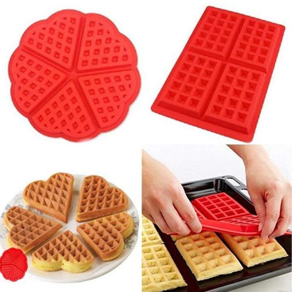 

baking moulds kitchen waffle mold non-stick cake mould makers silicone bakeware