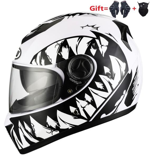 

gifts are gloves+ mask full face motorcycle helmet dual visor motocross motorbike double visors for helmets