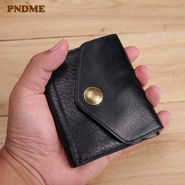 

fashion casual luxury real cowhide men's women's small wallets natural genuine leather black multi card holder coin purse, Red;black